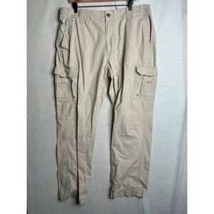 RedHead Brand Co Mens Khaki Ripstop Cargo Pants Tan Outdoor Workwear 34x32‎